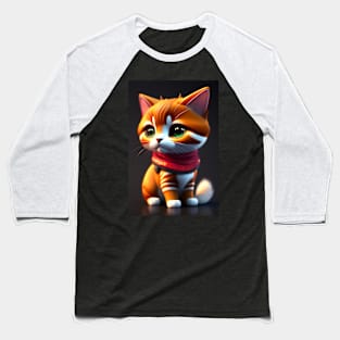 Cute cat graphic design artwork Baseball T-Shirt